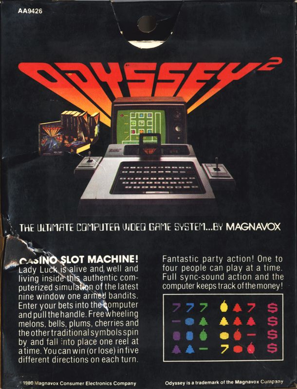 Casino Slot Machine box art for Odyssey 2